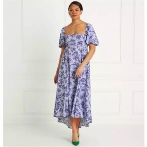 Hill House Home Matilda midi dress NWT in lilac tonal floral size XS